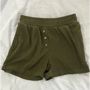 Better together Olive Green thermal Shorts size XS elastic waist